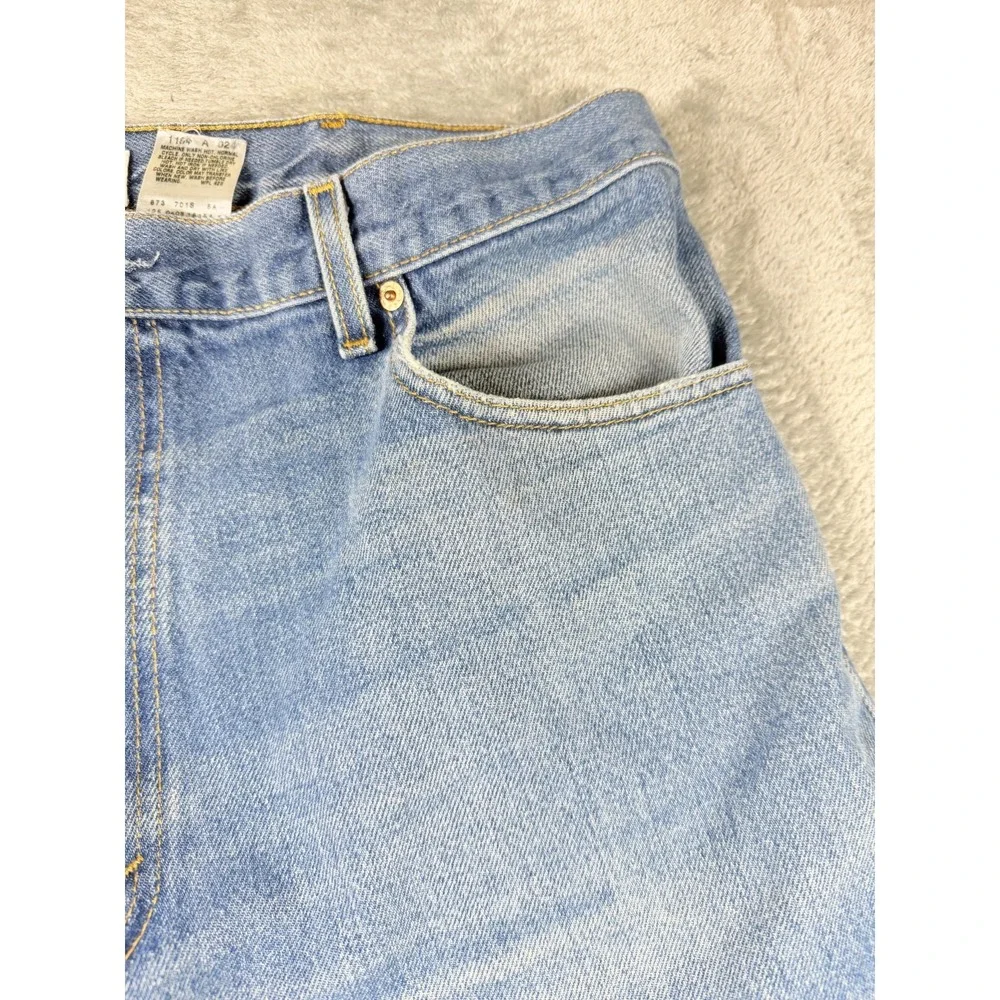 Vtg Levis 517 Boot Cut Jeans 38x30 Light Wash USA Made Distressed